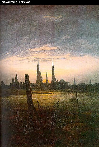 Caspar David Friedrich City at Moonrise